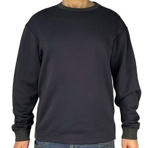 KOLOR 2 Tone Cotton Blend Crew Neck Navy Blue & Gray Sweatshirt Sweater M/L